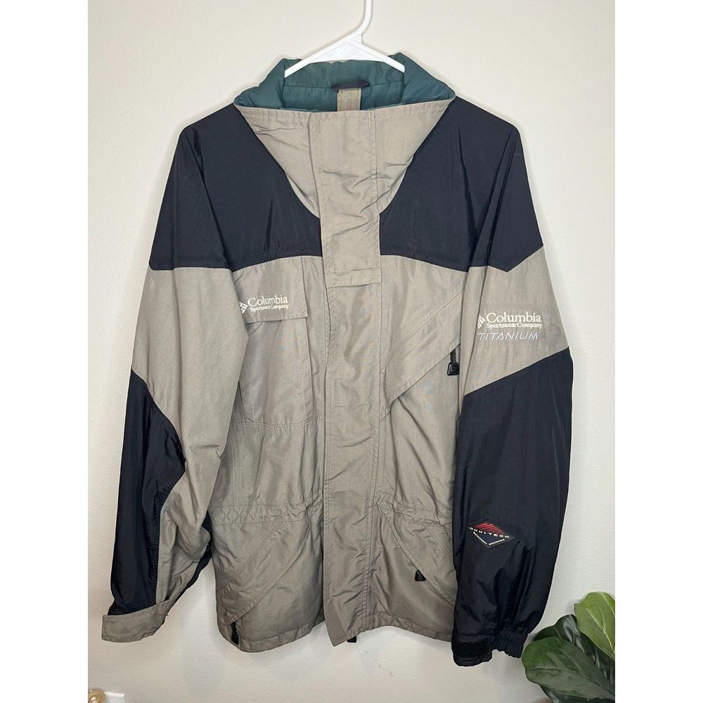 Columbia Titanium Omni-Tech Waterproof Breathable Jacket Men's Large Vintage